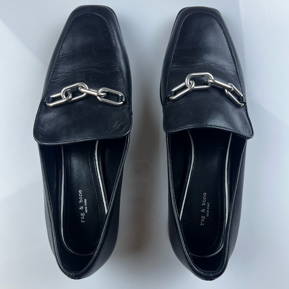 Rag & Bone ASLEN LOAFER - leather Square-toed loafers - Sz 37 S84-18 - Picture 6 of 12